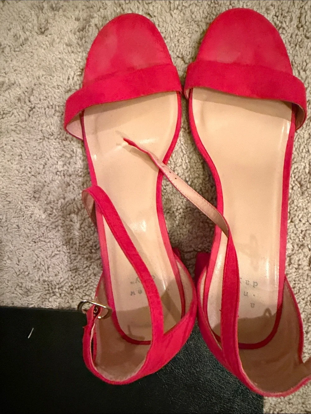 a new day Red and Coral Open-Toe Block Heel Sandals- Bundle